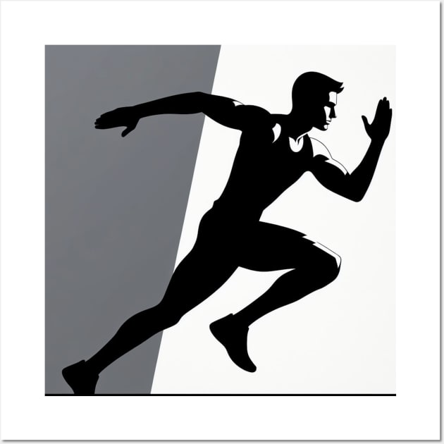 Runner Jogger Sprinter Wall Art by Print Forge